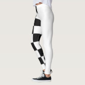 Half zwarte en witte leggingen leggings (Links)