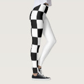 Half zwarte en witte leggingen leggings (Rechts)