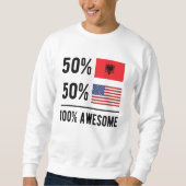 HalfAlbanese halve Amerikaanse vlag Trui (Voorkant)