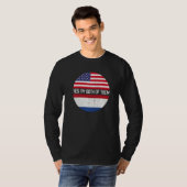 HalfAmerikaans erfgoed van de Amerikaanse vlag T-shirt (Voorkant volledig)