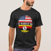 HalfAmerikaans Halegandese Vlag Uganda T-shirt (Voorkant)