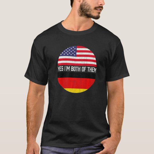 HalfAmerikaans half Duits erfgoed van de Amerikaan T-shirt (Voorkant)