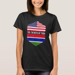 HalfAmerikaans half-Gambiaans Vlag Gambia T-shirt