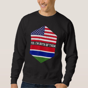 HalfAmerikaans half-Gambiaans Vlag Gambia Trui