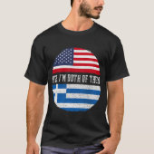 HalfAmerikaans half Grieks Amerikaans erfgoed T-shirt (Voorkant)