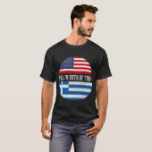 HalfAmerikaans half Grieks Amerikaans erfgoed T-shirt (Voorkant volledig)