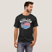 HalfAmerikaans half Grieks Amerikaans erfgoed T-shirt (Voorkant volledig)