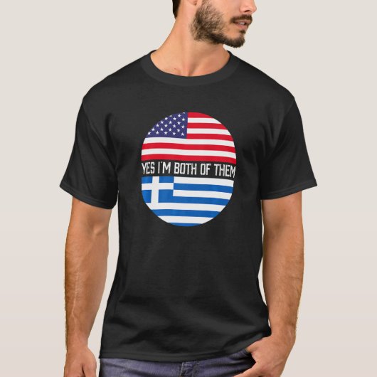 HalfAmerikaans half Grieks erfgoed van de Amerikaa T-shirt (Voorkant)