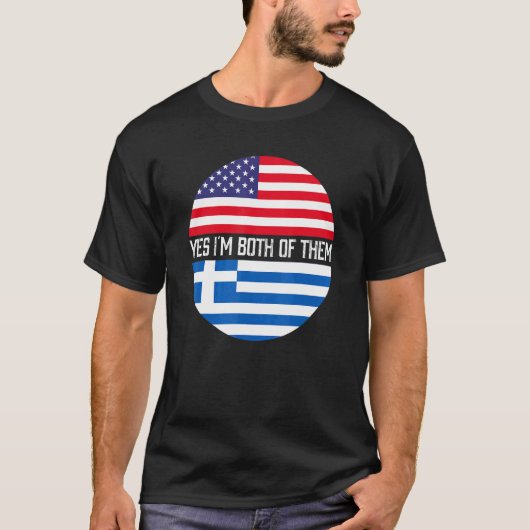HalfAmerikaans half Grieks erfgoed van de Amerikaa T-shirt (Voorkant)