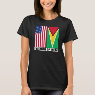 HalfAmerikaans half-Guyanese erfgoed Verenigde Sta T-shirt
