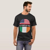 HalfAmerikaans half Iers Vlag Ierland Heritage T-shirt (Voorkant volledig)