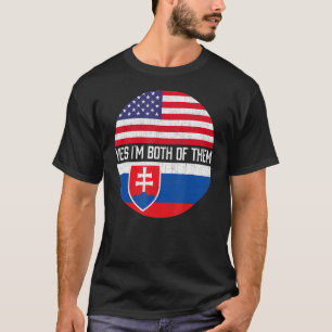HalfAmerikaans half-Slowaaks erfgoed van de Amerik T-shirt