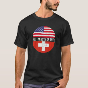 HalfAmerikaans half Zwitsers erfgoed van de Amerik T-shirt