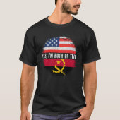 HalfAmerikaans HalfAmerikaans Amerikaans Vlag Ango T-shirt (Voorkant)