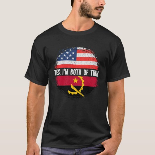 HalfAmerikaans HalfAmerikaans Amerikaans Vlag Ango T-shirt (Voorkant)