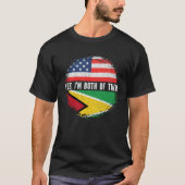 HalfAmerikaans halfAmerikaans-Amerikaanse vlag Guy T-shirt (Voorkant)