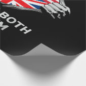 HalfAmerikaans HalfAmerikaans Engeland Vlag Mannen Cadeaupapier (Hoek)