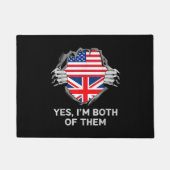 HalfAmerikaans HalfAmerikaans Engeland Vlag Mannen Deurmat (Voorkant)