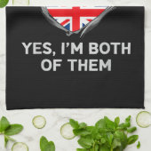 HalfAmerikaans HalfAmerikaans Engeland Vlag Mannen Theedoek (Gevouwen)