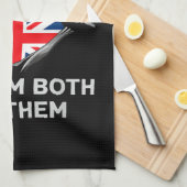 HalfAmerikaans HalfAmerikaans Engeland Vlag Mannen Theedoek (Quarter Fold)