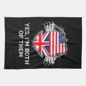 HalfAmerikaans HalfAmerikaans Engeland Vlag Mannen Theedoek (Horizontaal)