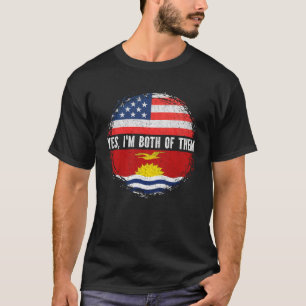 HalfAmerikaans HalfAmerikaans - Kiribati Verenigde T-shirt