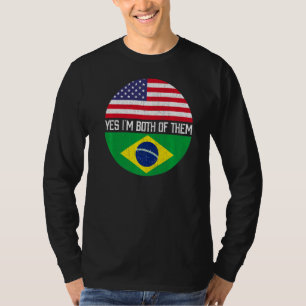 HalfAmerikaans herest van de Amerikaanse vlag T-shirt