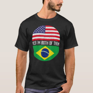 HalfAmerikaans herest van de Amerikaanse vlag T-shirt