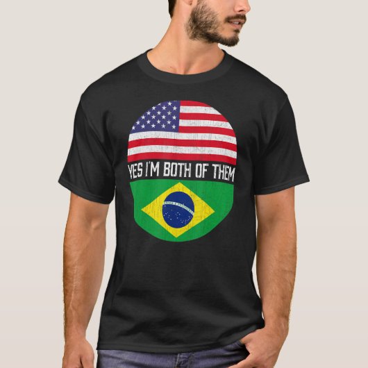 HalfAmerikaans herest van de Amerikaanse vlag T-shirt (Voorkant)