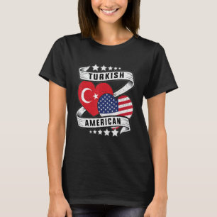 HalfAmerikaans shirt van de Turkse en Amerikaanse 