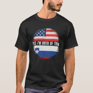 HalfAmerikaans - Sloveens - halve - Amerikaanse vl T-shirt