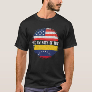 HalfAmerikaans-Venezolaans Vlaggenland Venezuela T-shirt