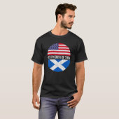 HalfAmerikaanse HalfAmerikaanse Amerikaanse vlag H T-shirt (Voorkant volledig)