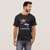HalfAmerikaanse HalfAmerikaanse Flag - gecombineer T-shirt (Voorkant volledig)