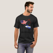 HalfAmerikaanse HalfAmerikaanse Flag - gecombineer T-shirt (Voorkant volledig)