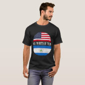 HalfAmerikaanse HalfAmerikaanse Nicaraguaanse vlag T-shirt (Voorkant volledig)