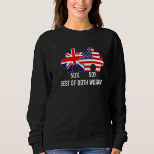 HalfAmerikaanse halve Britse vlag Verenigde Staten Trui