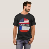 HalfAmerikaanse halve Chileense VS vlag Chileense  T-shirt (Voorkant volledig)