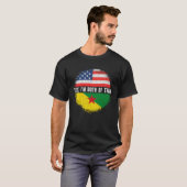 HalfAmerikaanse halve Franse Guianan USA vlag T-shirt (Voorkant volledig)