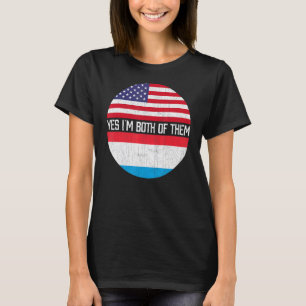 HalfAmerikaanse halve Luxemburg roet Verenigde Sta T-shirt