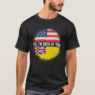 HalfAmerikaanse halve Niuean USA Flag Niue Heritag T-shirt