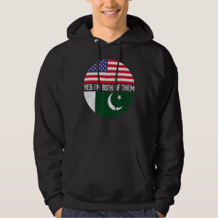 HalfAmerikaanse halve Pakistani Amerikaanse vlag - Hoodie