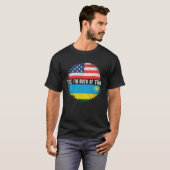 HalfAmerikaanse halve Rwandese Amerikaanse vlag Rw T-shirt (Voorkant volledig)