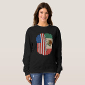 HalfAmerikaanse Mexicaanse roet Amerikaanse vlag Trui (Voorkant volledig)