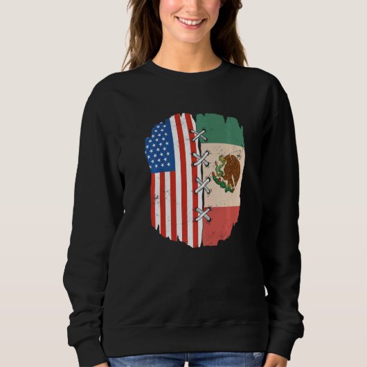 HalfAmerikaanse Mexicaanse roet Amerikaanse vlag Trui (Voorkant)