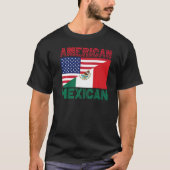 HalfAmerikaanse Mexicaanse vlag T-shirt (Voorkant)