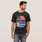 HalfAmerikaanse Uruguayaanse vlag Uruguay Heri T-shirt (Voorkant volledig)
