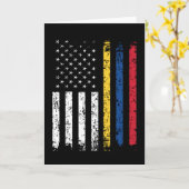 HalfAmerikaanse vlag Colombia (VS) Kaart (Gele Bloem)