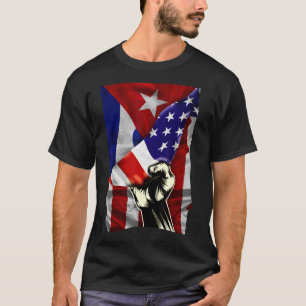 HalfAmerikaanse vlag Cubaanse ROOTS VS vlag Cuba D T-shirt