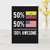 HalfAmerikaanse vlag Ecuador Verenigde Staten Kaart (Gele Bloem)